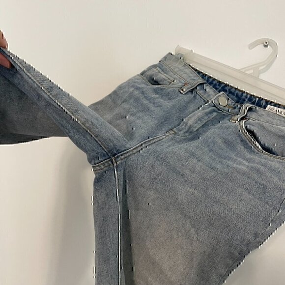 BLANK NYC BLANKNYC Madison High Rise Crop Jeans Light Wash Ripped High Waisted - Picture 7 of 12